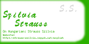 szilvia strauss business card